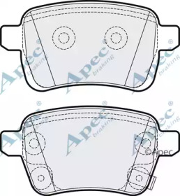 APEC BRAKING pad2064 -  Комплект тормозных колодок, дисковый тормоз